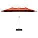 Ombrello da giardino Terracotta 385 x 209 x 244 cm Tessuto - Foto miniatura 4