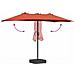 Ombrello da giardino Terracotta 385 x 209 x 244 cm Tessuto - Foto miniatura 8