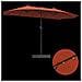 Ombrello da giardino Terracotta 385 x 209 x 244 cm Tessuto - Foto miniatura 9
