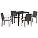 Set da Pranzo per Giardino 5 pcs Marrone Poly Rattan - Foto miniatura 1