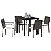 Set da Pranzo per Giardino 5 pcs Marrone Poly Rattan - Foto miniatura 3