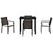 Set da Pranzo per Giardino 5 pcs Marrone Poly Rattan - Foto miniatura 7