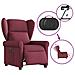 Poltrona Elettrica Reclinabile Rosso Vino in Tessuto - Foto miniatura 8