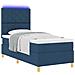 Letto a molle con materasso Blu 90 x 190 cm Tessuto - Foto miniatura 3