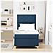 Letto a molle con materasso Blu 90 x 190 cm Tessuto - Foto miniatura 5