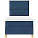 Letto a molle con materasso Blu 90 x 190 cm Tessuto - Foto miniatura 9