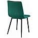 Sedia TYRA in velluto verde scuro / gambe nere x 3 - Foto miniatura 5