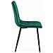Sedia TYRA in velluto verde scuro / gambe nere x 3 - Foto miniatura 4