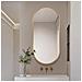 SPECCHIO OVALE 80x40cm Cornice Oro Stile Loft - Foto miniatura 4