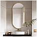 SPECCHIO OVALE 80x40cm Cornice Oro Stile Loft - Foto miniatura 2