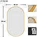 SPECCHIO OVALE 80x40cm Cornice Oro Stile Loft - Foto miniatura 3