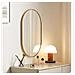 SPECCHIO OVALE 80x40cm Cornice Oro Stile Loft - Foto miniatura 5
