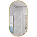 SPECCHIO OVALE 80x40cm Cornice Oro Stile Loft - Foto miniatura 1