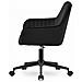 Sedia girevole ROXY - Design ergonomico moderno in velluto nero - Foto miniatura 3