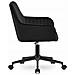 Sedia girevole ROXY - Design ergonomico moderno in velluto nero - Foto miniatura 5