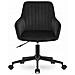 Sedia girevole ROXY - Design ergonomico moderno in velluto nero - Foto miniatura 2
