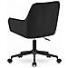 Sedia girevole ROXY - Design ergonomico moderno in velluto nero - Foto miniatura 4