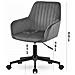 Sedia girevole ROXY - Design ergonomico moderno in velluto nero - Foto miniatura 6