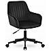 Sedia girevole ROXY - Design ergonomico moderno in velluto nero - Foto miniatura 1