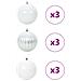 Set di Palle di Natale 9 pcs Bianco Plastica - Foto miniatura 3