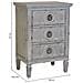 Comodino In Legno Con 3 Cassetti 46 X 33 X 67h Cm - Foto miniatura 3