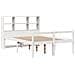 Letto Libreria senza Materasso Bianco 140x200 cm Legno di Pino - Foto miniatura 3