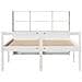 Letto Libreria senza Materasso Bianco 140x200 cm Legno di Pino - Foto miniatura 4