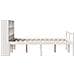 Letto Libreria senza Materasso Bianco 140x200 cm Legno di Pino - Foto miniatura 5