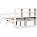 Letto Libreria senza Materasso Bianco 140x200 cm Legno di Pino - Foto miniatura 6