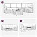 Set divani con cuscino 6 pcs Grigio Naturale e Chiaro - Foto miniatura 8