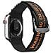 Cinturino (versione Outdoor) Per Apple Watch Ultra, Se, 9, 8, 7, 6, 5, 4, 3, 2, 1 (49, 45, 44, 42 Mm) Bracciale In Nylon Nero E Arancione. - Foto miniatura 4