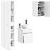Set di mobili per il bagno 3 pz Bianco 33 x 34,5 x 160 cm - Foto miniatura 5