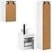 Set di mobili per il bagno 3 pz Bianco 33 x 34,5 x 160 cm - Foto miniatura 8