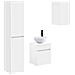 Set di mobili per il bagno 3 pz Bianco 33 x 34,5 x 160 cm - Foto miniatura 1