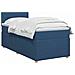 Letto box spring con materasso Blu 90 x 190 cm Tessuto - Foto miniatura 3