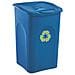 Pattumiera In Polipropilene Riciclabile Per Raccolta Differenziata, Capacità 50 Lt, 37x37xh. 56 Cm Blu - Foto miniatura 2
