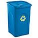 Pattumiera In Polipropilene Riciclabile Per Raccolta Differenziata, Capacità 50 Lt, 37x37xh. 56 Cm Blu - Foto miniatura 1