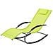 Lettino Da Giardino Verde Lime A Dondolo In Tessuto Carano - Foto miniatura 8