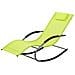 Lettino Da Giardino Verde Lime A Dondolo In Tessuto Carano - Foto miniatura 3
