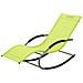 Lettino Da Giardino Verde Lime A Dondolo In Tessuto Carano - Foto miniatura 4