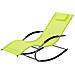 Lettino Da Giardino Verde Lime A Dondolo In Tessuto Carano - Foto miniatura 6