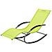 Lettino Da Giardino Verde Lime A Dondolo In Tessuto Carano - Foto miniatura 7