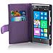 Custodia Compatibile Con Nokia Lumia 1020 In Viola Lilla - Coperchio Protettivo In Similpelle Liscia E Tasca Per Carte Di Credito - Foto miniatura 4