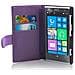 Custodia Compatibile Con Nokia Lumia 1020 In Viola Lilla - Coperchio Protettivo In Similpelle Liscia E Tasca Per Carte Di Credito - Foto miniatura 1