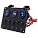 Barche Multi-funzioni Del Pannello - 5 Gang On-off Toggle Switch Panel Dual Usb 5v 2.1a Charger Led Visualizzazione Tensione 6-30v Accendisigari 12 24v Per Auto Marine Rv Truck Vehicles (blu)  - Foto miniatura 2