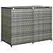 Copribidone Rifiuti Doppio in Polyrattan Antracite 148x77x111cm - Foto miniatura 1