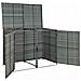 Copribidone Rifiuti Doppio in Polyrattan Antracite 148x77x111cm - Foto miniatura 9