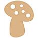 Fungo Di Legno Mdf Da Decorare - 11 X 10 Cm - Foto miniatura 1