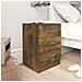 Comodino Rovere Fumo 38x35x56 Cm In Legno Multistrato - Foto miniatura 1