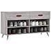 Panca Porta Scarpe Grigio Sonoma 102x35x55 Cm Legno Multistrato - Foto miniatura 3